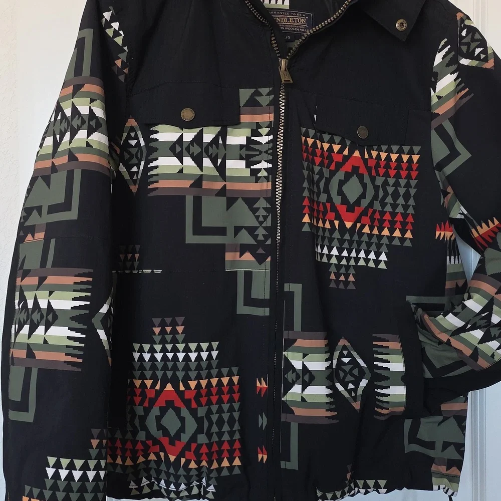 NWOT Pendleton Black Chief Joseph Insulated Ripstop Anorak Jacket ❤️⛷️💚🖤🎁